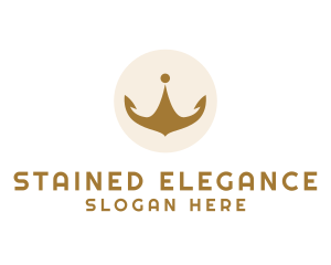 Elegant Golden Crown logo design