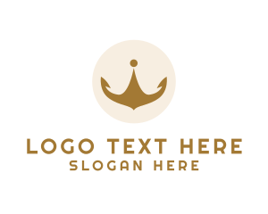 Hospitality - Elegant Golden Crown logo design