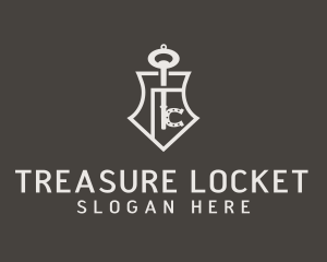 Horseshoe Key Shield logo design