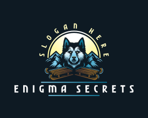 Husky Sled Dog logo design