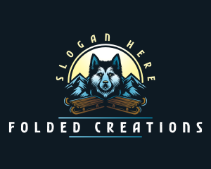 Husky Sled Dog logo design