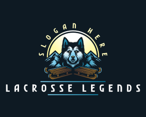 Husky Sled Dog logo design