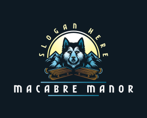 Husky Sled Dog logo design