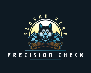 Husky Sled Dog logo design