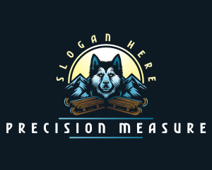 Husky Sled Dog logo design