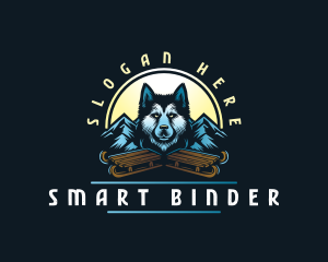 Husky Sled Dog logo design