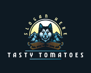 Husky Sled Dog logo design