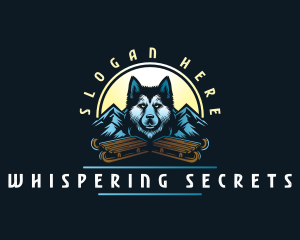 Husky Sled Dog logo design