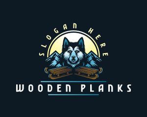 Husky Sled Dog logo design