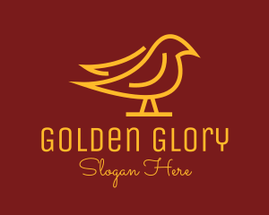 Glory - Golden Simple Bird logo design
