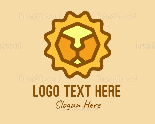 Geometric Lion Head Logo