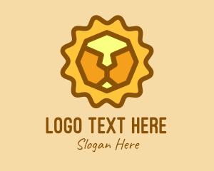Red Lion - Geometric Lion Head logo design