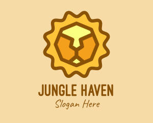 Geometric Lion Head logo design