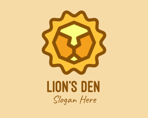 Geometric Lion Head logo design