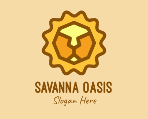 Geometric Lion Head logo design