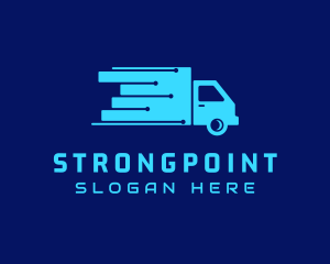 Distribution - Fast Circuit Truck logo design