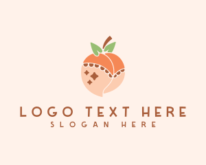 Alluring - Sexy Lingerie Peach logo design