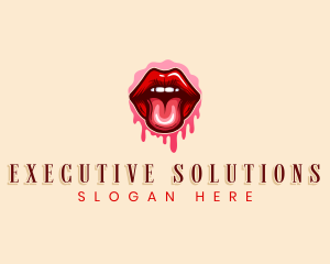 Woman Seductive Lips Logo