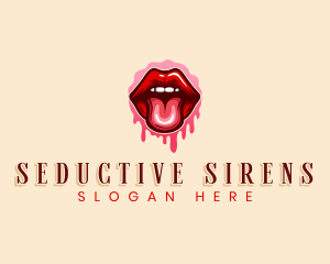 Woman Seductive Lips logo design