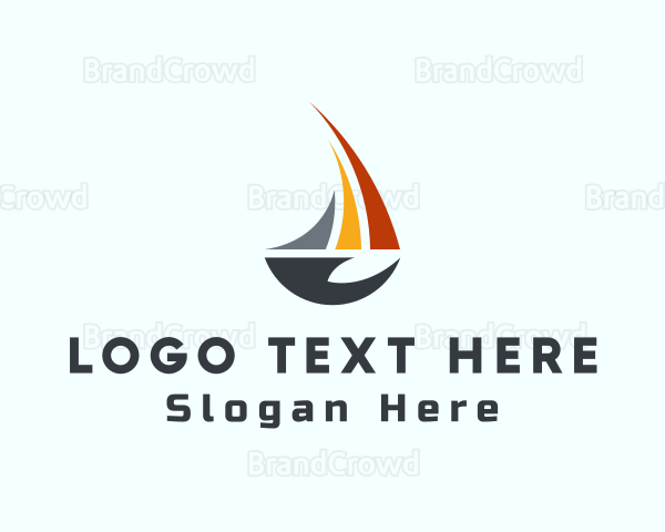 Sailboat Travel Hand Logo