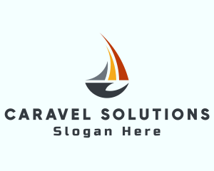 Sailboat Travel Hand logo design