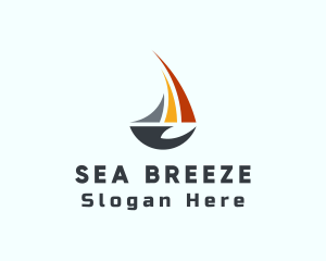 Sailboat Travel Hand logo design