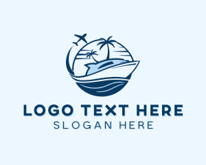 Waves - Cruise Airplane Travel logo design