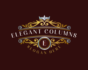 Elegant Crown Crest logo design