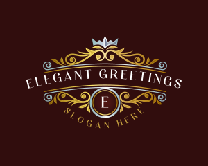 Elegant Crown Crest logo design