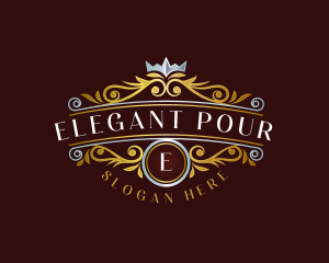 Elegant Crown Crest logo design