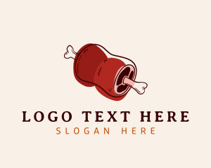 Food - Pork Meat Food logo design