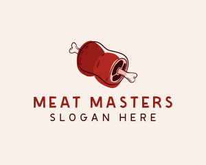 Pork Meat Food logo design