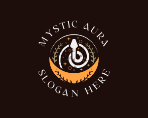 Mystic Moon Snake logo design