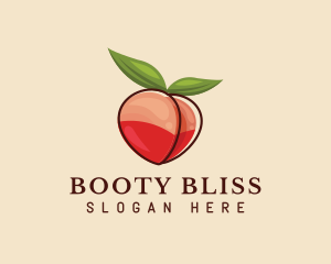 Booty - Sexy Peach Lingerie logo design