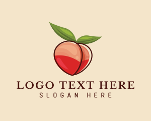 Naughty - Sexy Peach Lingerie logo design