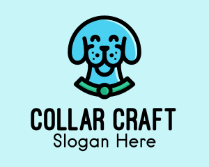 Collar - Happy Blue Dog logo design