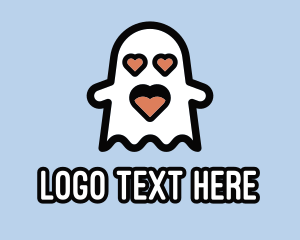 Love - Spooky Love Ghost logo design