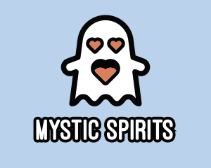 Spooky Love Ghost logo design