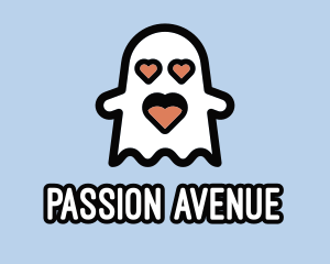 Passion - Spooky Love Ghost logo design