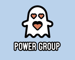 Heart - Spooky Love Ghost logo design