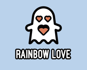 Spooky Love Ghost logo design