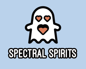 Spooky Love Ghost logo design