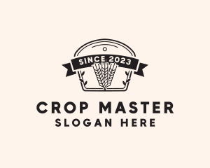 Wheat Grain Badge logo design