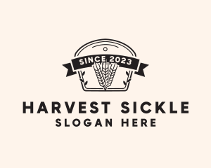 Wheat Grain Badge logo design