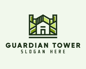 Green Residential House logo design