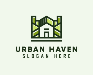 Green Residential House logo design