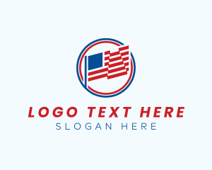 Minimal America Flag Logo