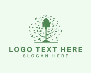Eco - Garden Shovel Landscaping logo design
