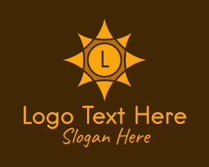 Gold Sun Letter Logo