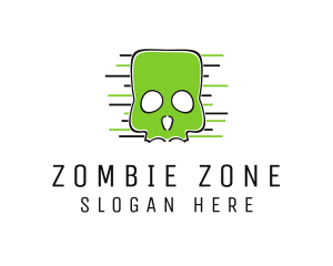 Zombie - Halloween Skull Horror logo design